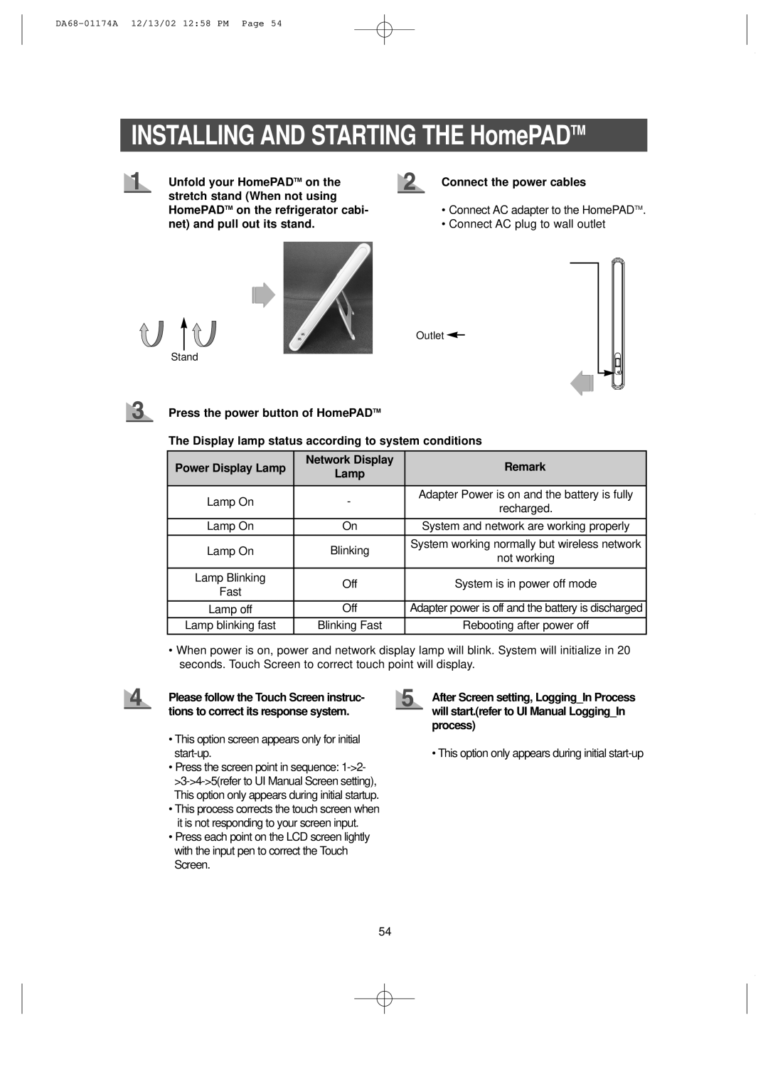 Samsung HP2777AT, RH2777AT installation instructions Off, This option screen appears only for initial start-up 