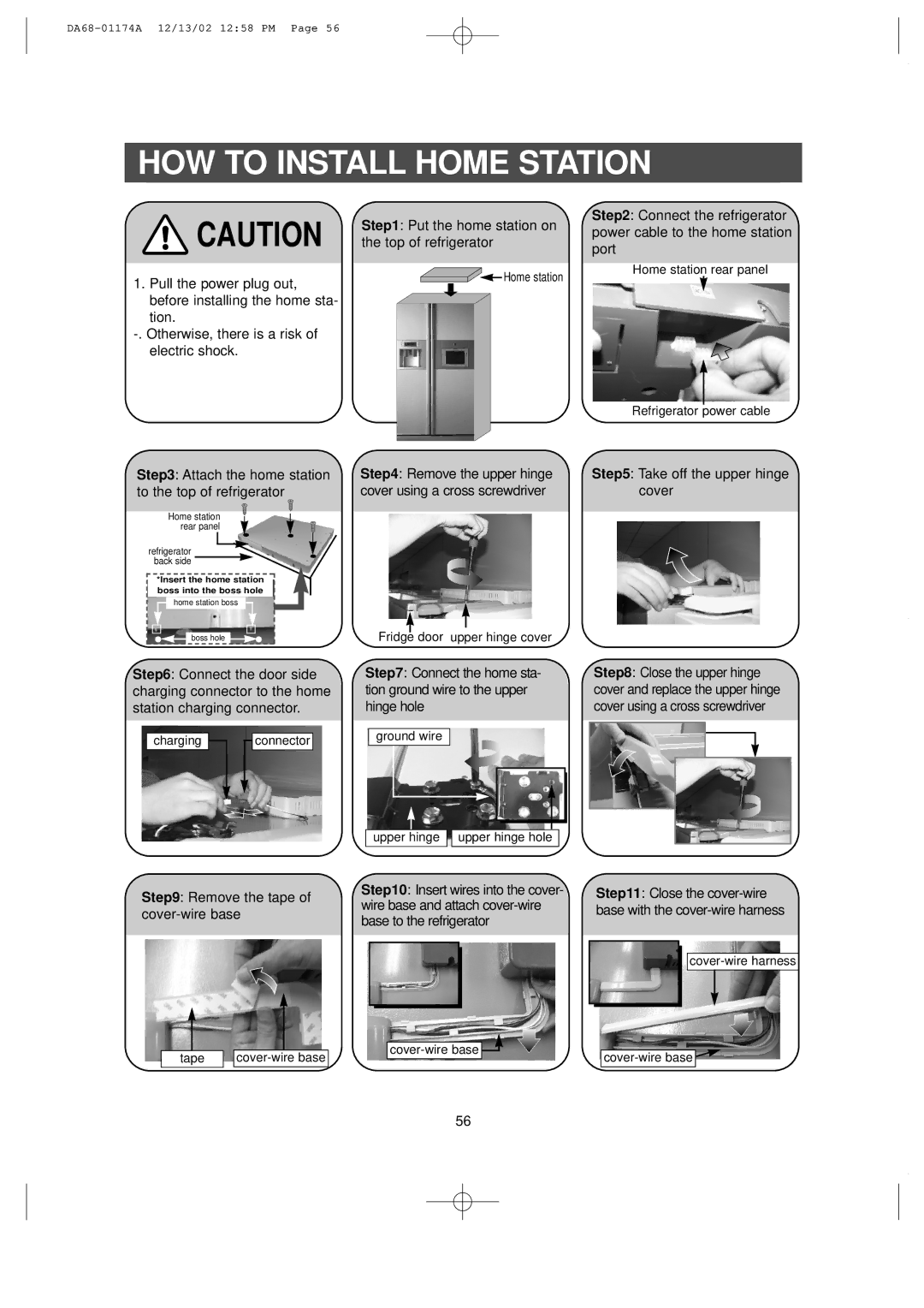 Samsung HP2777AT, RH2777AT installation instructions HOW to Install Home Station 