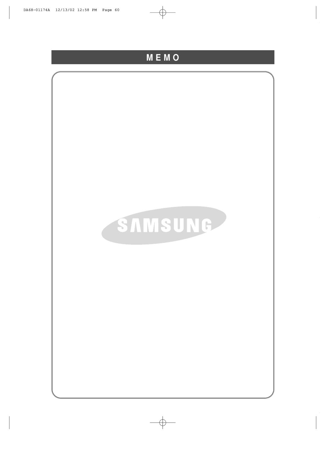 Samsung HP2777AT, RH2777AT installation instructions M O 