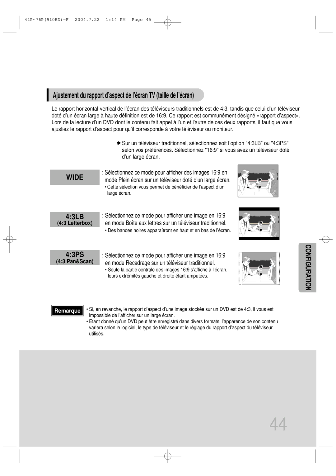 Samsung HT-910HDRH/EDC manual Letterbox, 43 Pan&Scan 