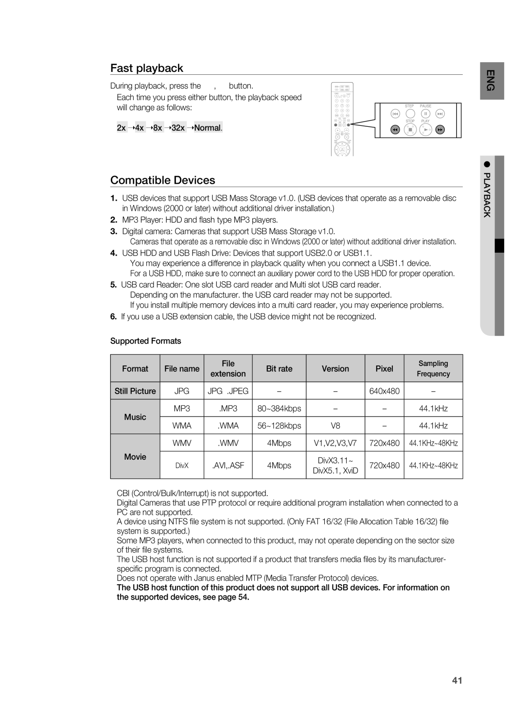 Samsung HT-A100 user manual Compatible Devices, Movie 