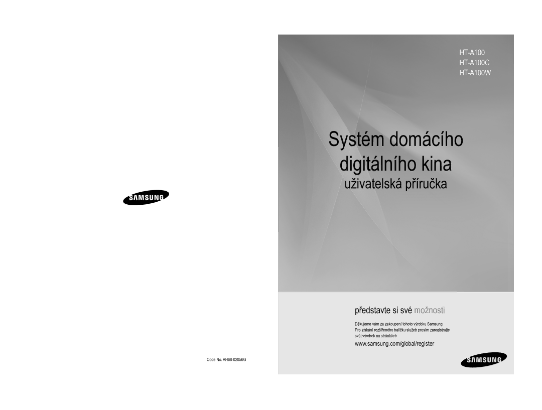 Samsung HT-A100T/EDC, HT-A100WT/EDC manual Systém domácího Digitálního kina 