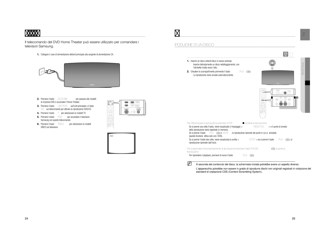 Samsung HT-A100WT/EDC manual Prima di usare l’home theater, Riproduzione DI UN Disco, Letichetta rivolta verso lalto 