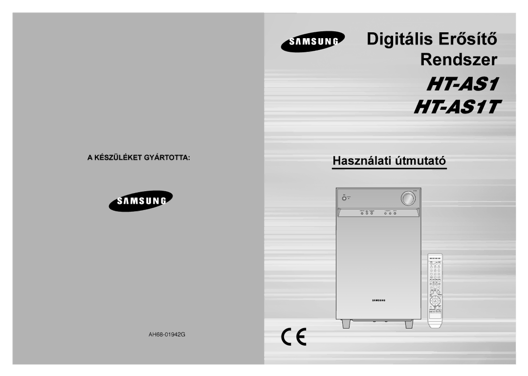 Samsung HT-AS1T/XEO manual HT-AS1 HT-AS1T 