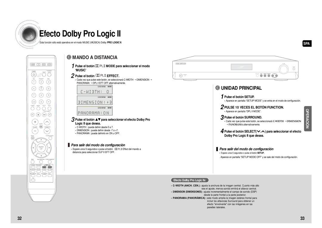 Samsung AV-R610R/ELS, HT-AS610R/ELS manual Efecto Dolby Pro Logic 