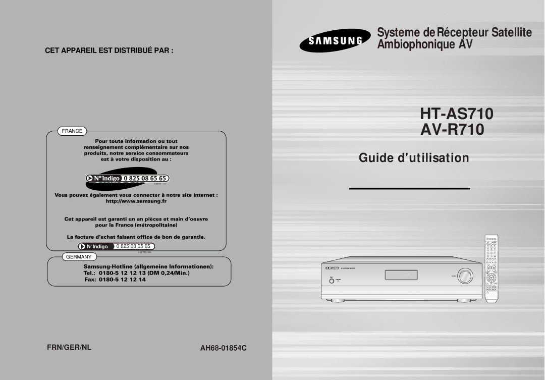 Samsung HT-AS710R/ELS manual HT-AS710 AV-R710 