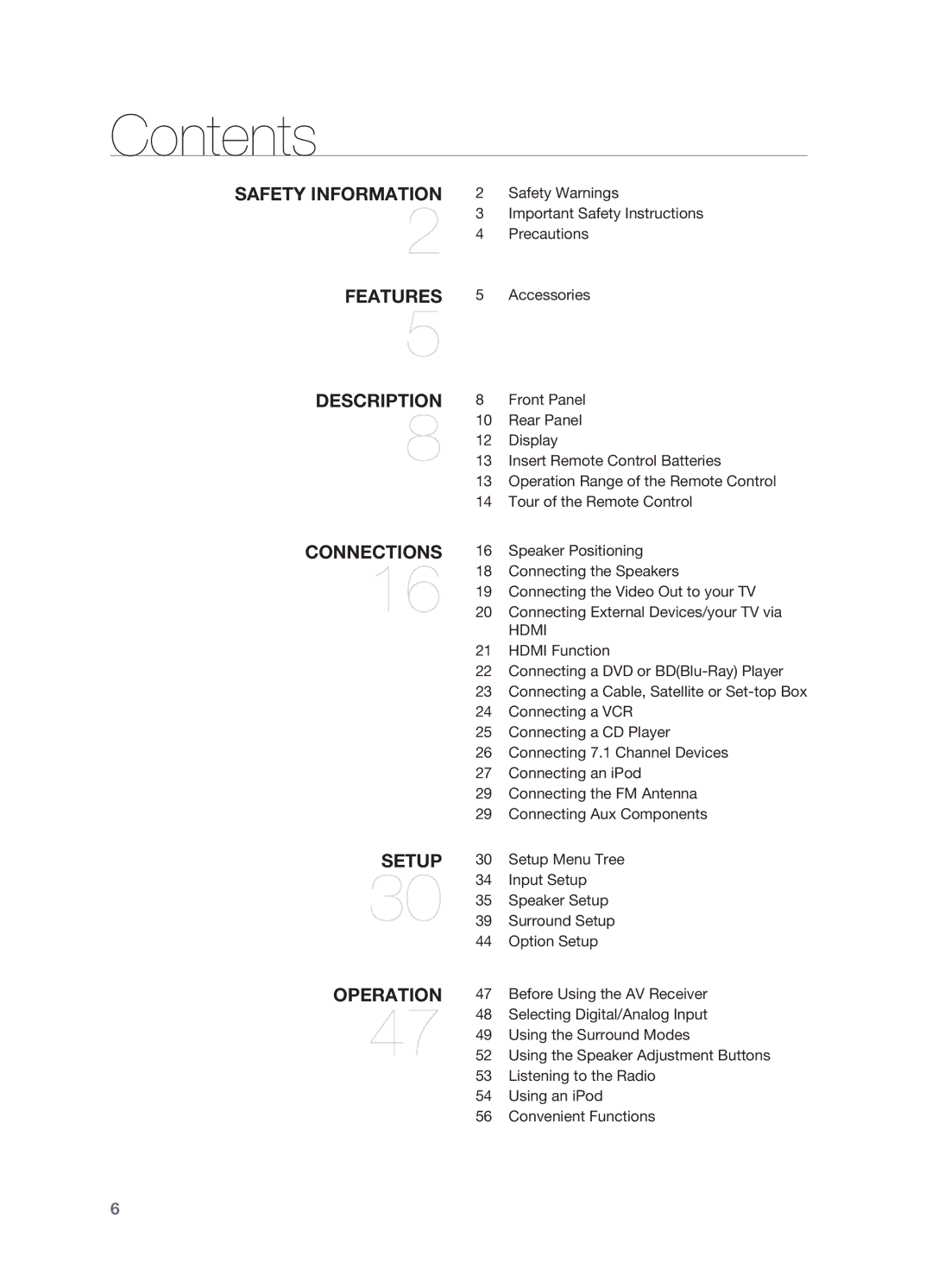 Samsung HT-AS730S user manual Contents 