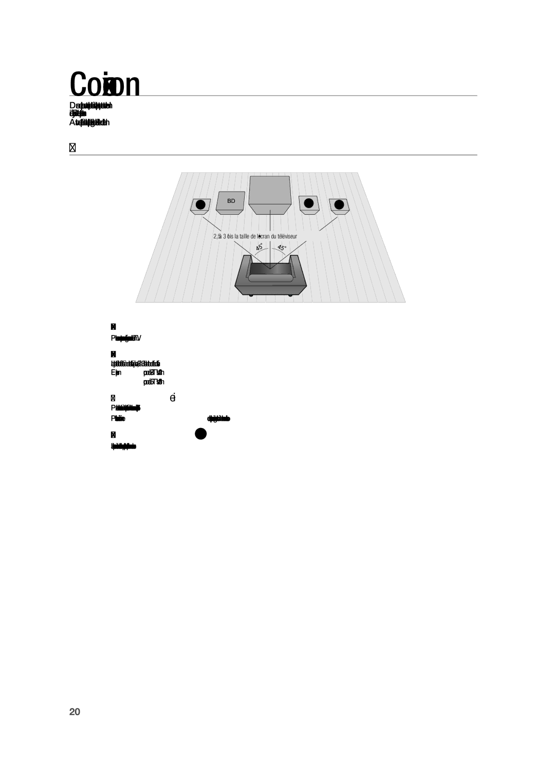 Samsung HT-BD1220R/XEF manual Connexion DES Enceintes 