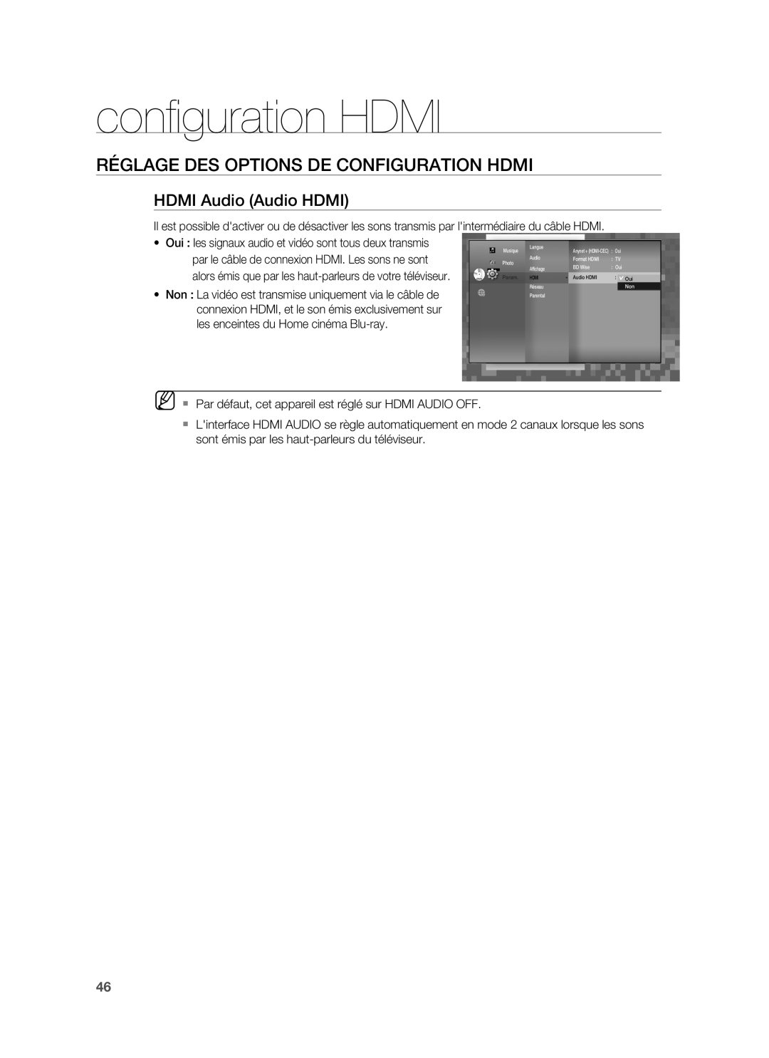 Samsung HT-BD1220R/XEF manual Hdmi Audio Audio Hdmi 