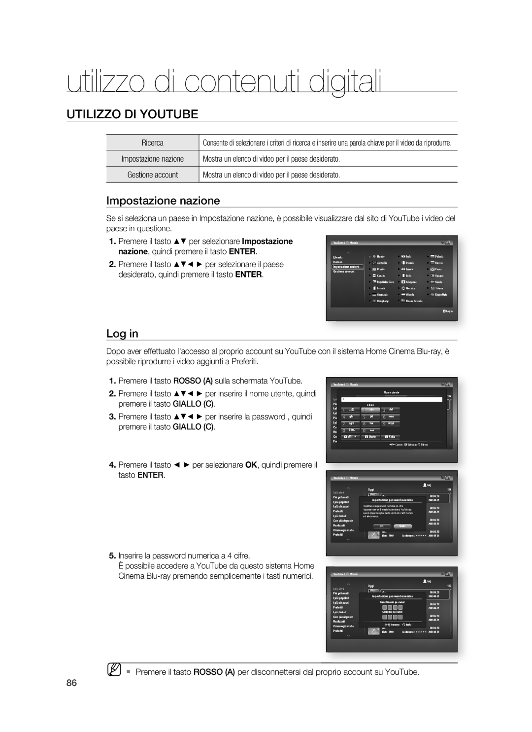 Samsung HT-BD1250R/XET, HT-BD1255R/XET manual Impostazione nazione 