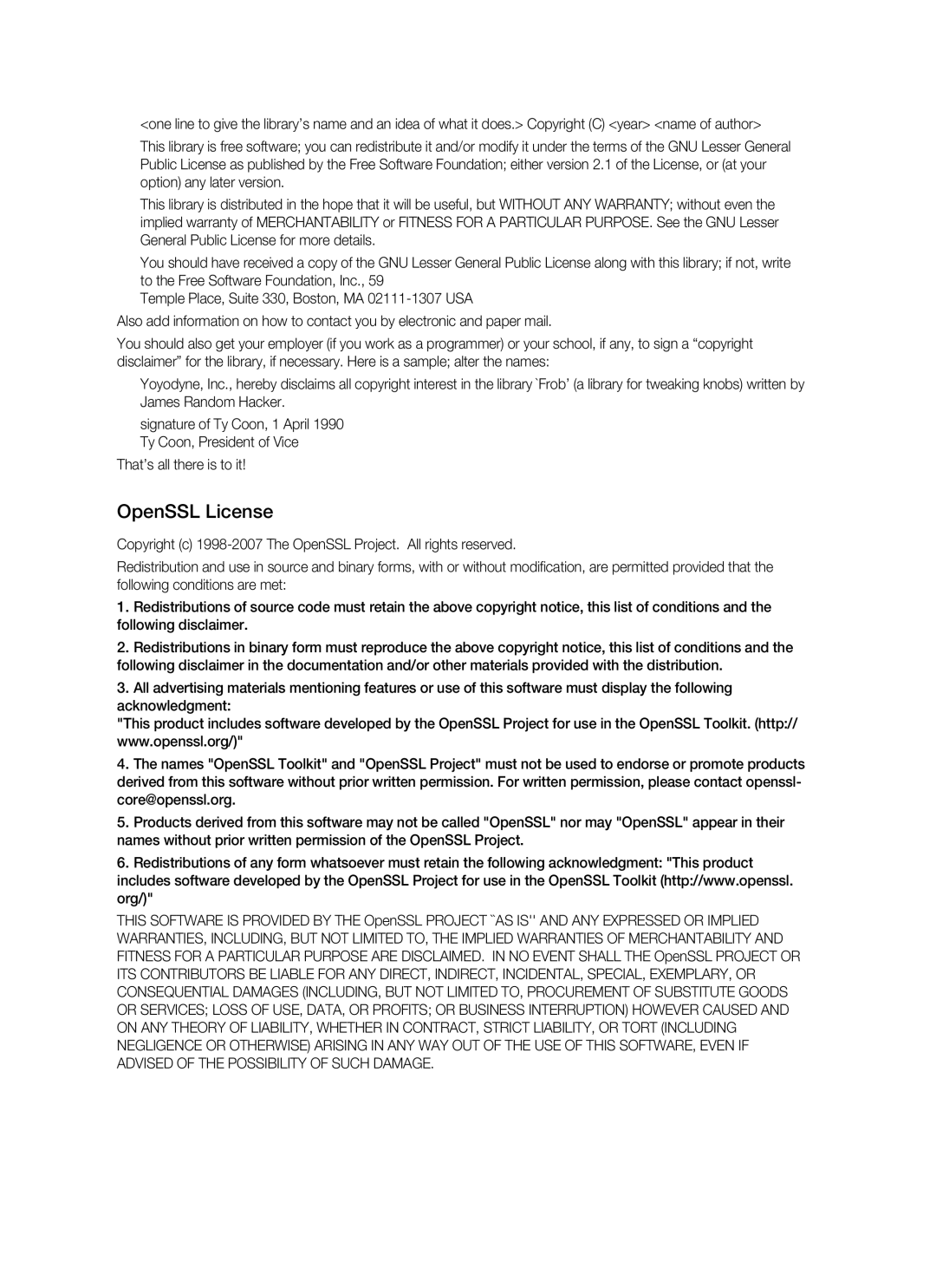 Samsung HT-BD1255R/EDC, HT-BD1252R/EDC, HT-BD1250R/XET, HT-BD1250R/EDC manual OpenSSL License, That’s all there is to it 