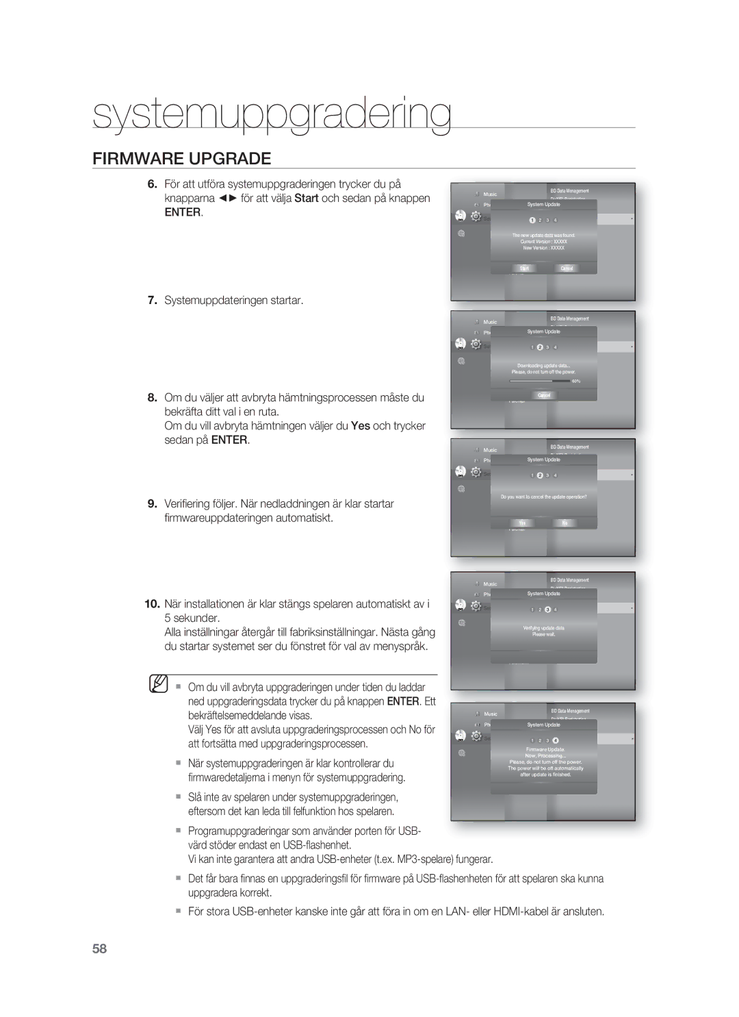 Samsung HT-BD1250R/XEE, HT-BD1255R/XEE, HT-BD1252R/XEE manual Enter 