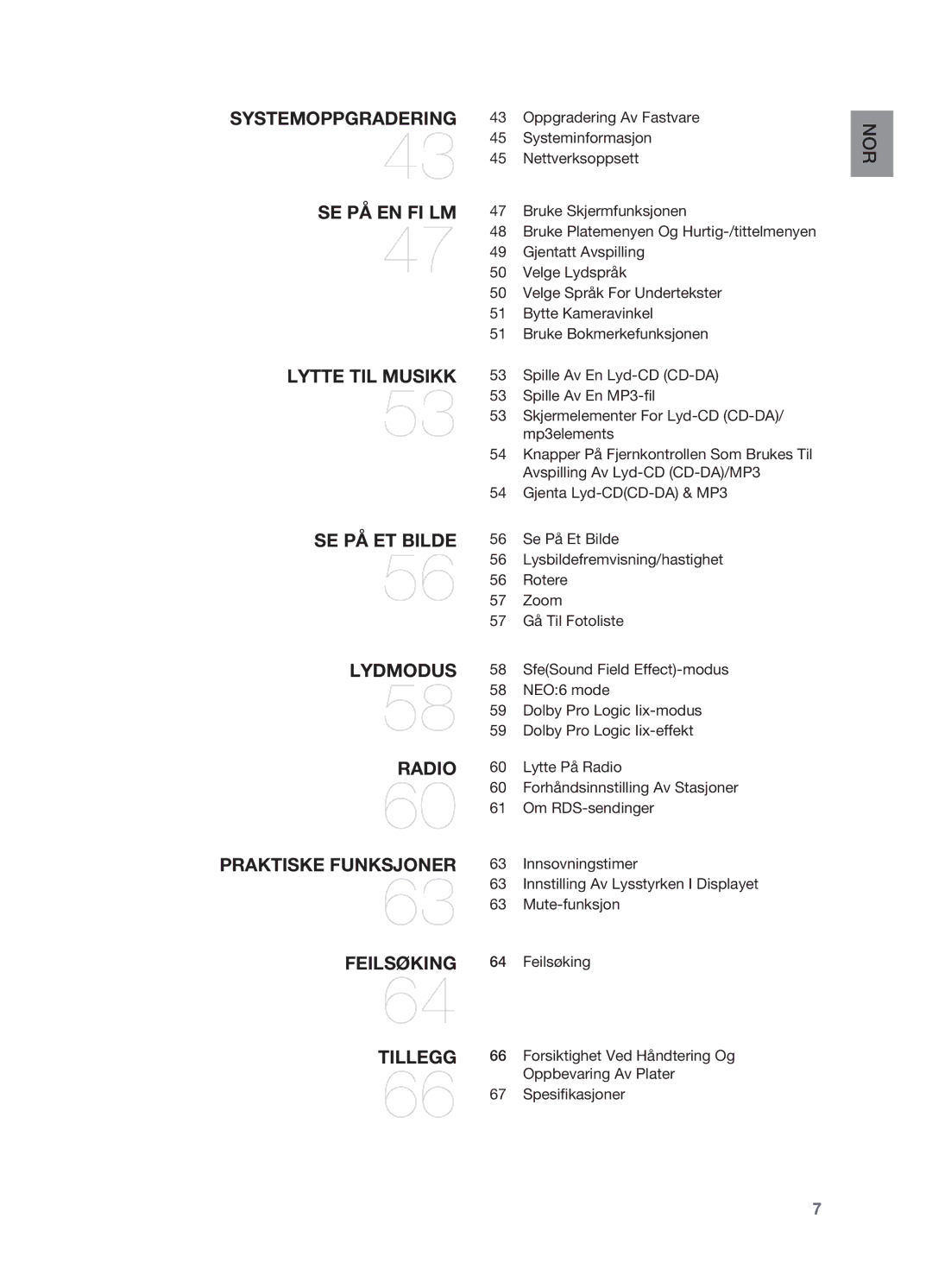 Samsung HT-BD2R/XEE, HT-BD2ER/XEE manual Nor 