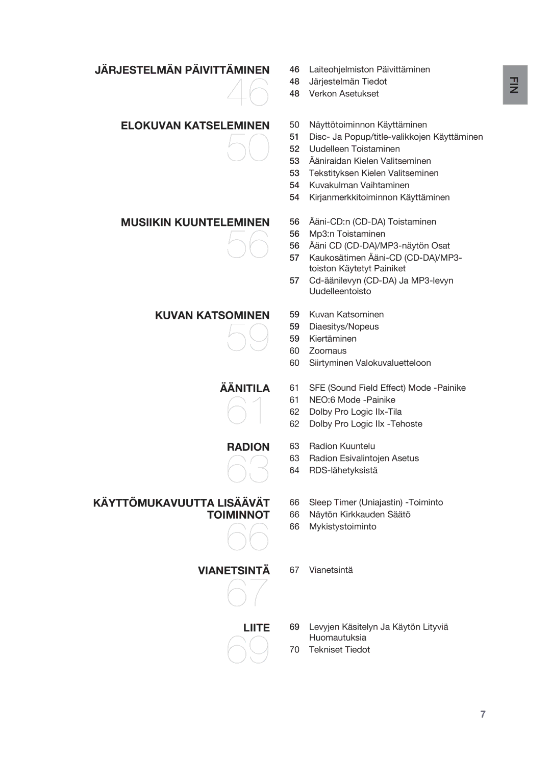 Samsung HT-BD2R/XEE manual Fin 