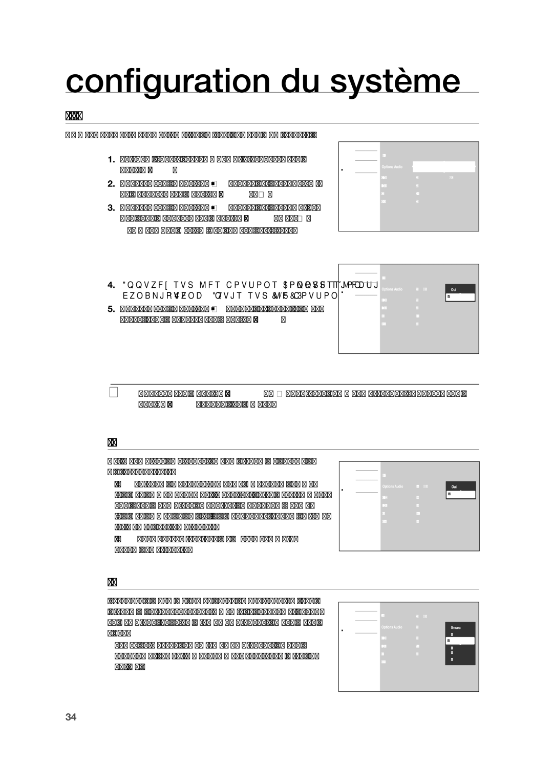 Samsung HT-BD2R/XEF manual Confi guration du système, Configuration DES Options Audio, Compression dynamique, Sync. AV 