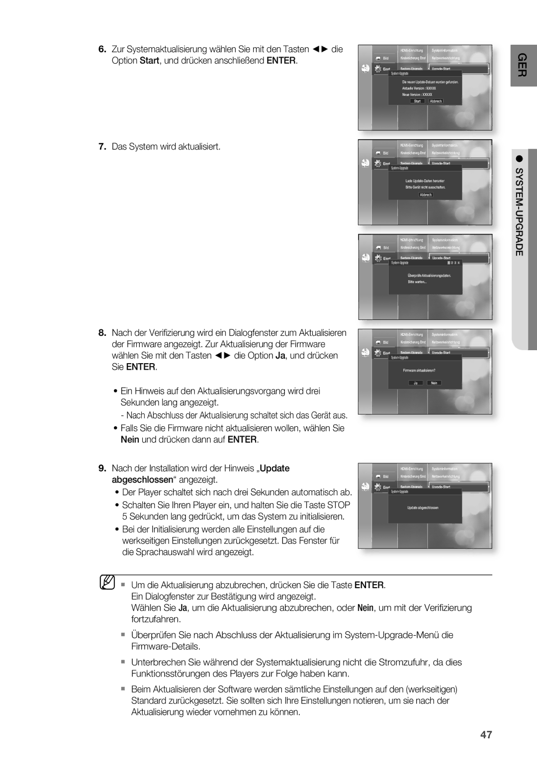 Samsung HT-BD2R/XEF manual System-Upgrade 