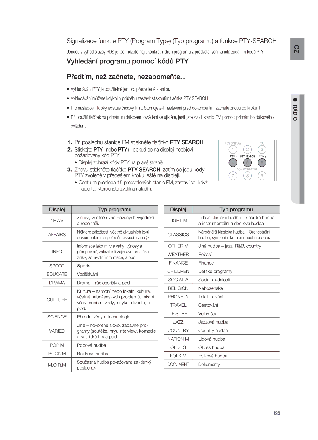 Samsung HT-BD2R/XEO manual Displej Typ programu, News 