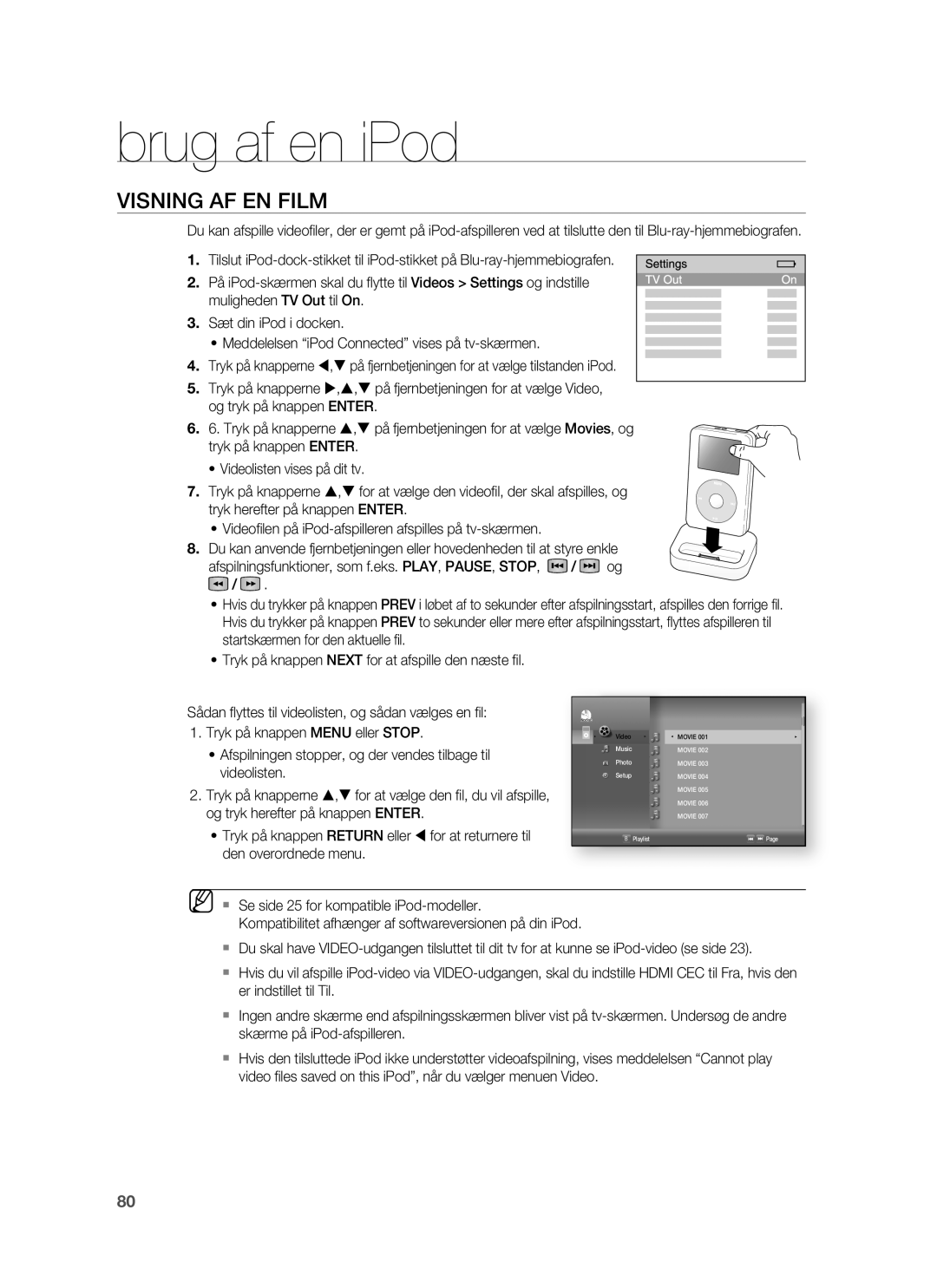 Samsung HT-BD6200R/XEE manual Visning AF EN Film 