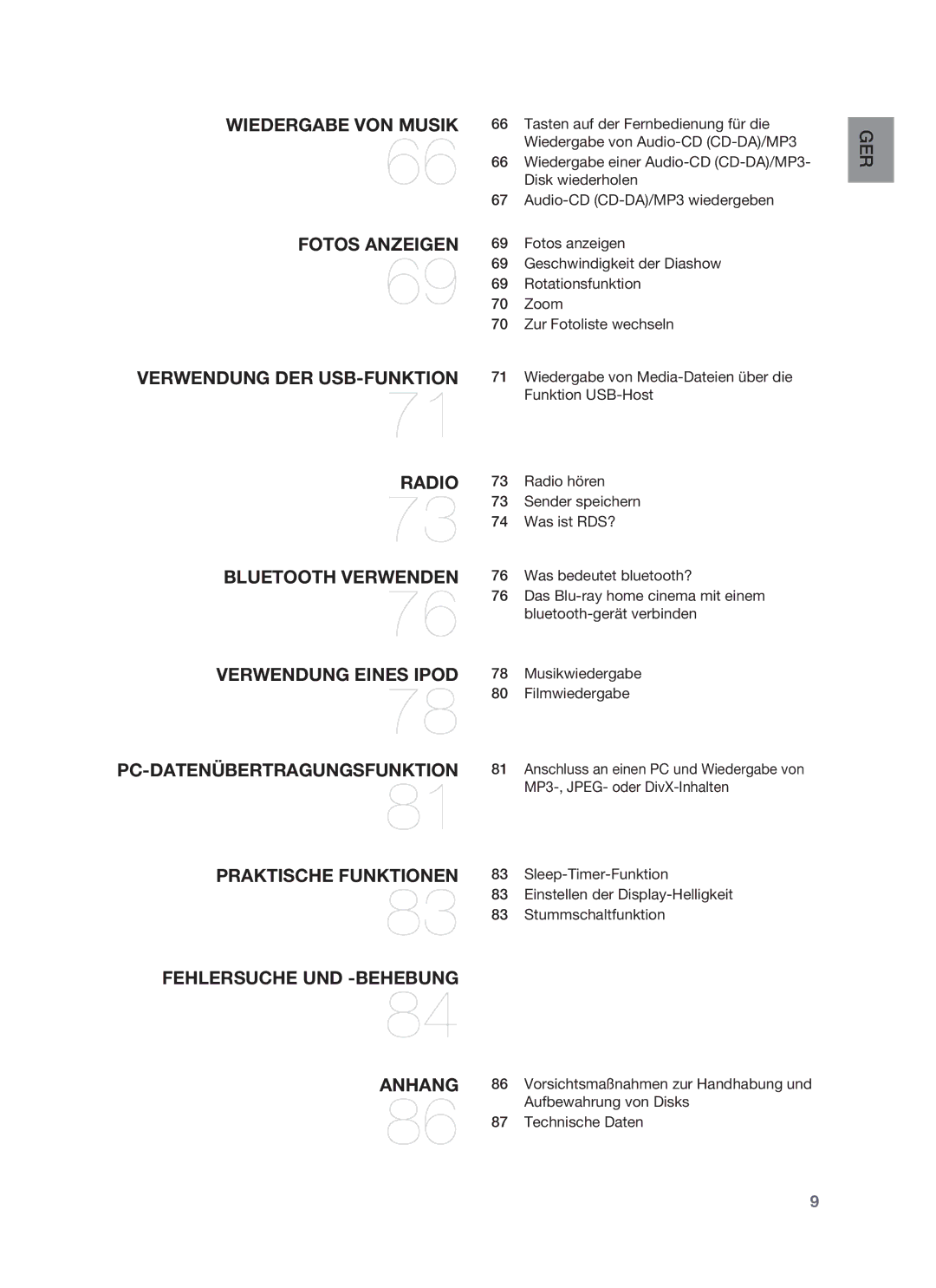 Samsung HT-BD6200R/XEF manual Ger 