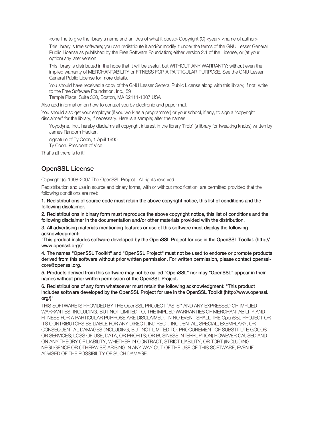 Samsung HT-BD7200 user manual OpenSSL License, That’s all there is to it 