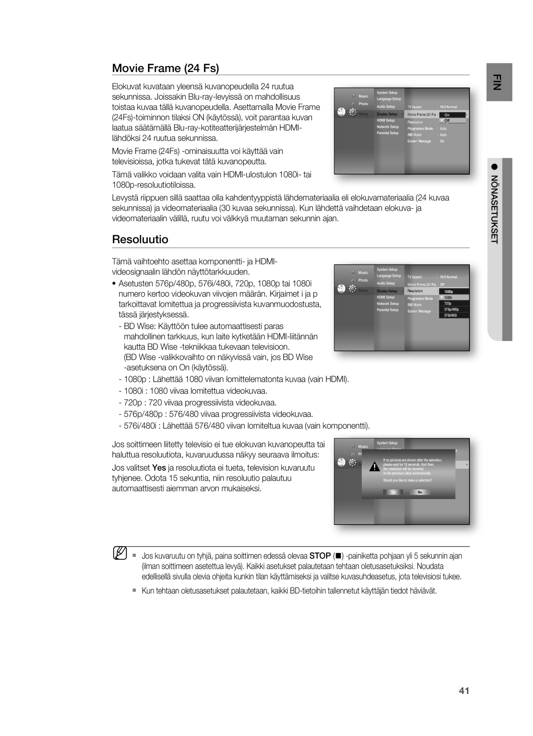 Samsung HT-BD7200R/XEE Movie Frame 24 Fs, Laatua säätämällä Blu-ray-kotiteatterijärjestelmän Hdmi, Tässä järjestyksessä 