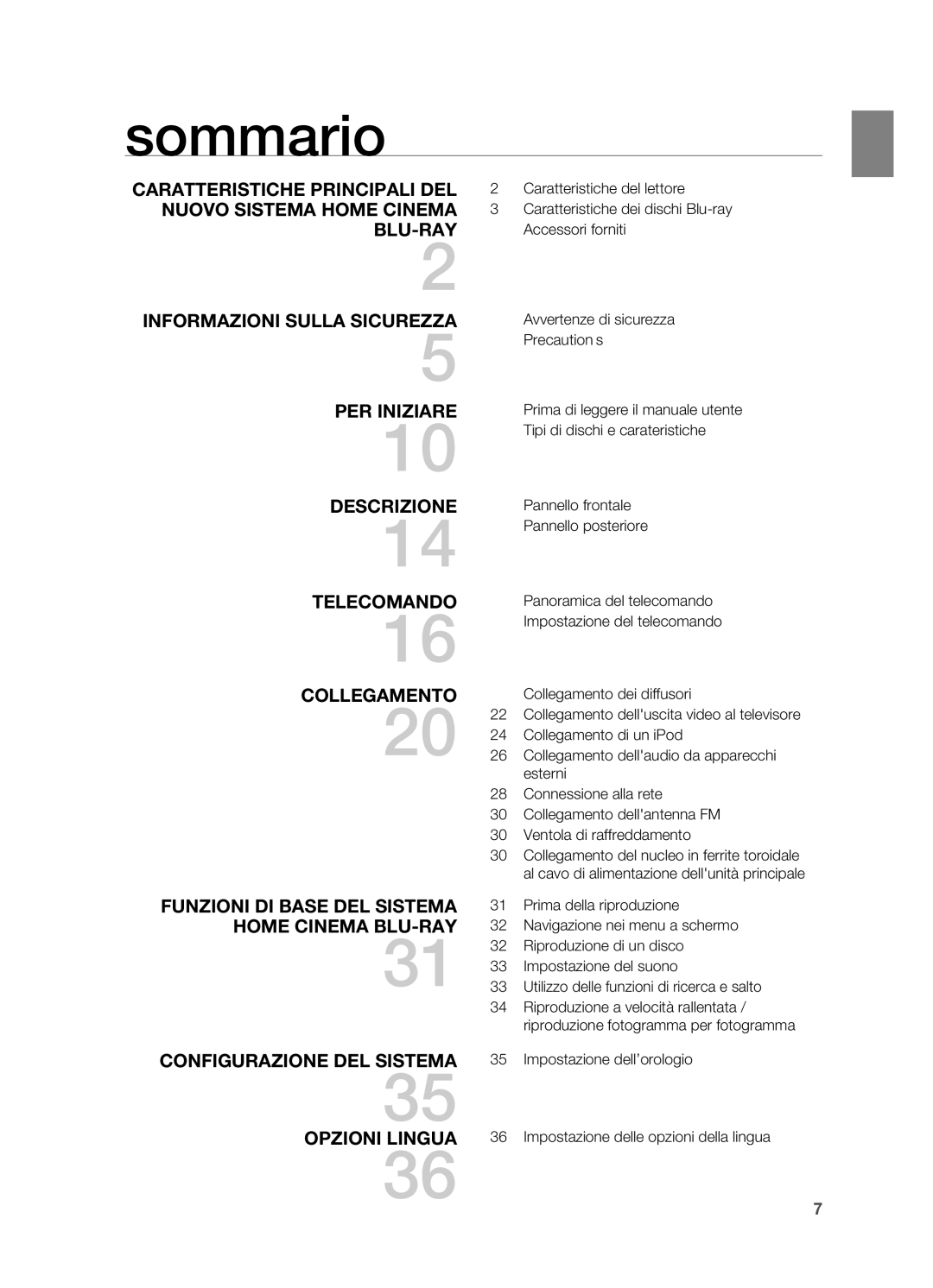 Samsung HT-BD7200R/XET, HT-BD7200R/XEF manual Sommario 