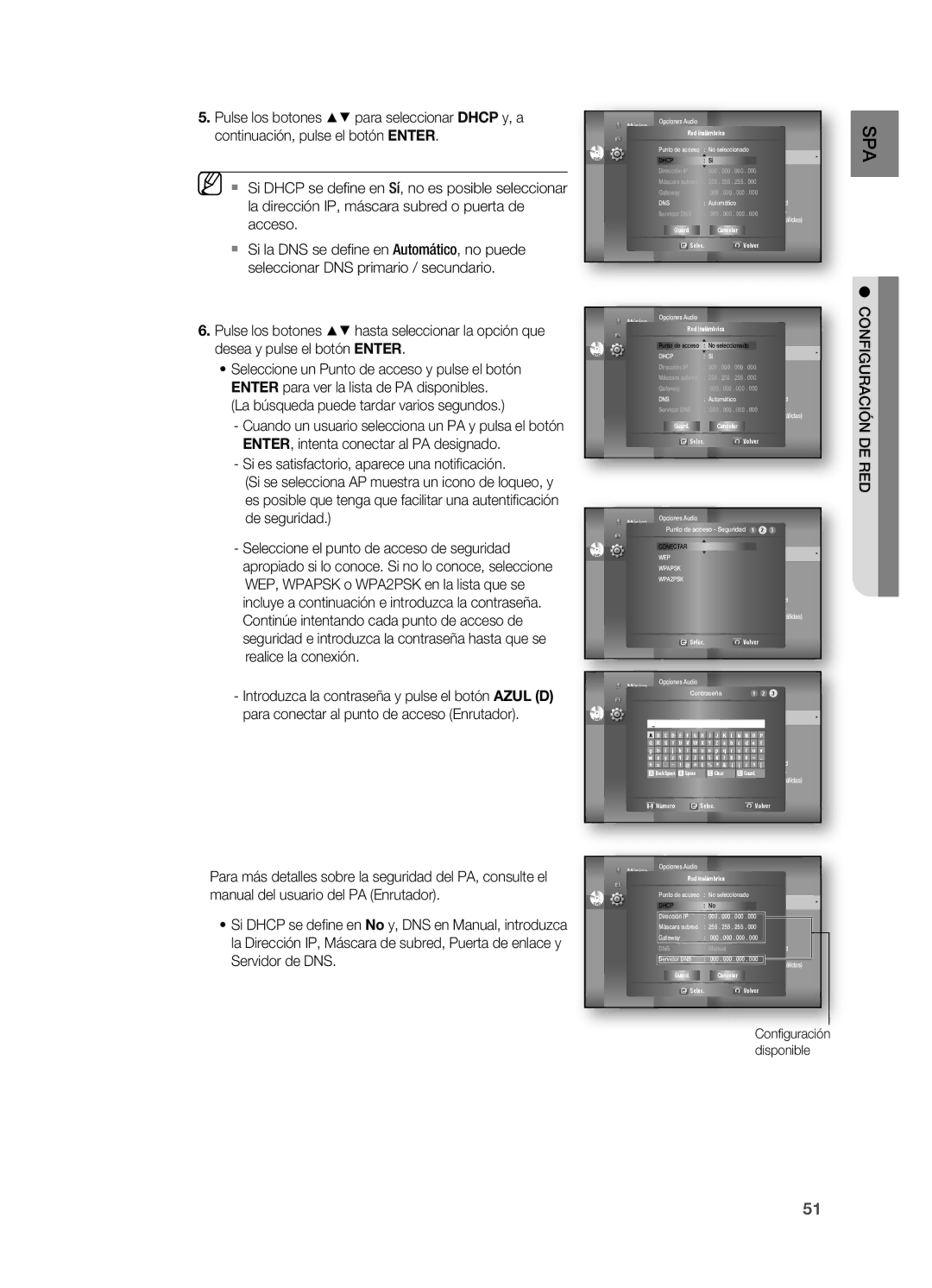 Samsung HT-BD7200R/XET manual La búsqueda puede tardar varios segundos, Si es satisfactorio, aparece una notifi cación, Red 