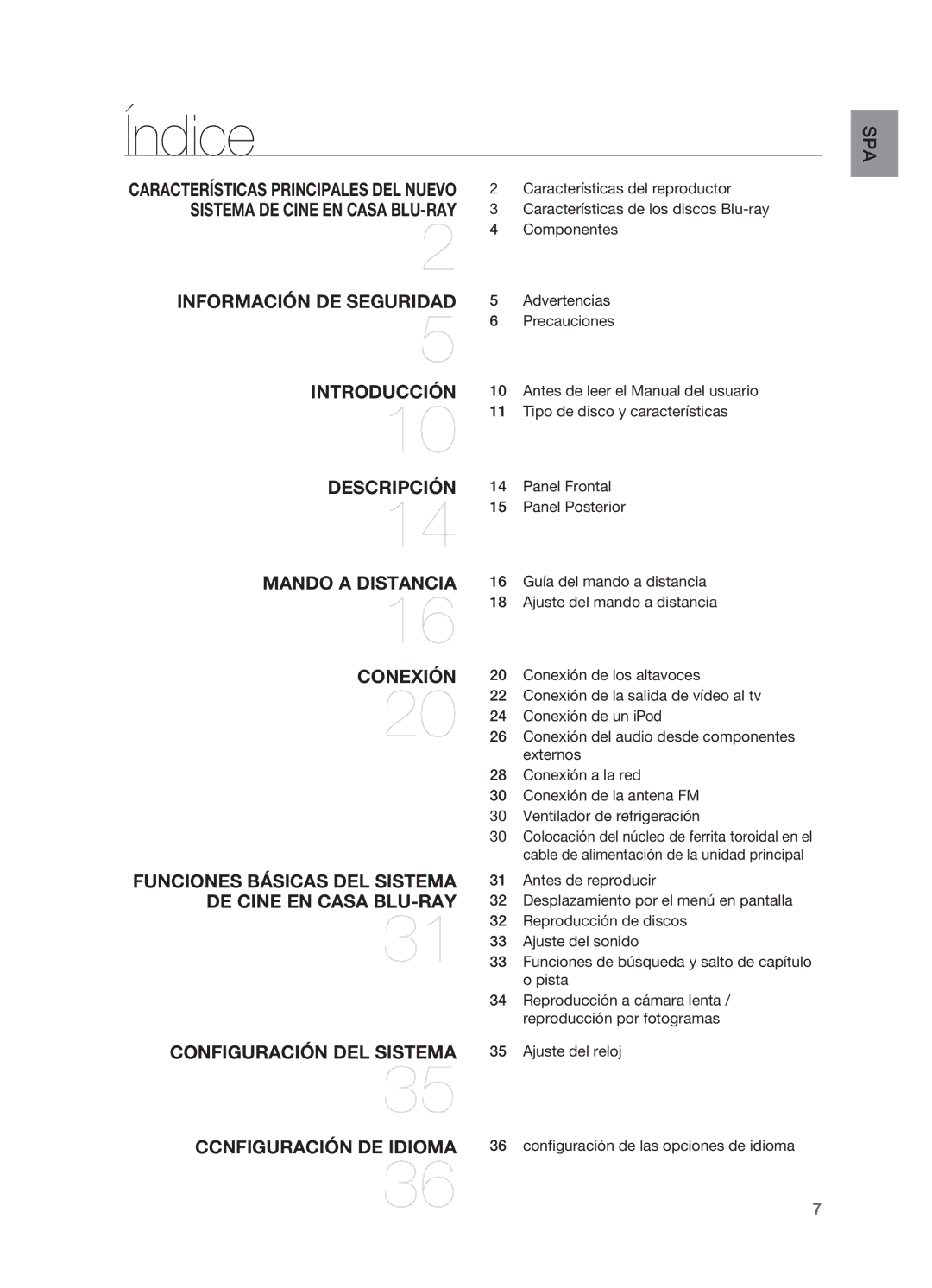 Samsung HT-BD7200R/XET manual Índice 