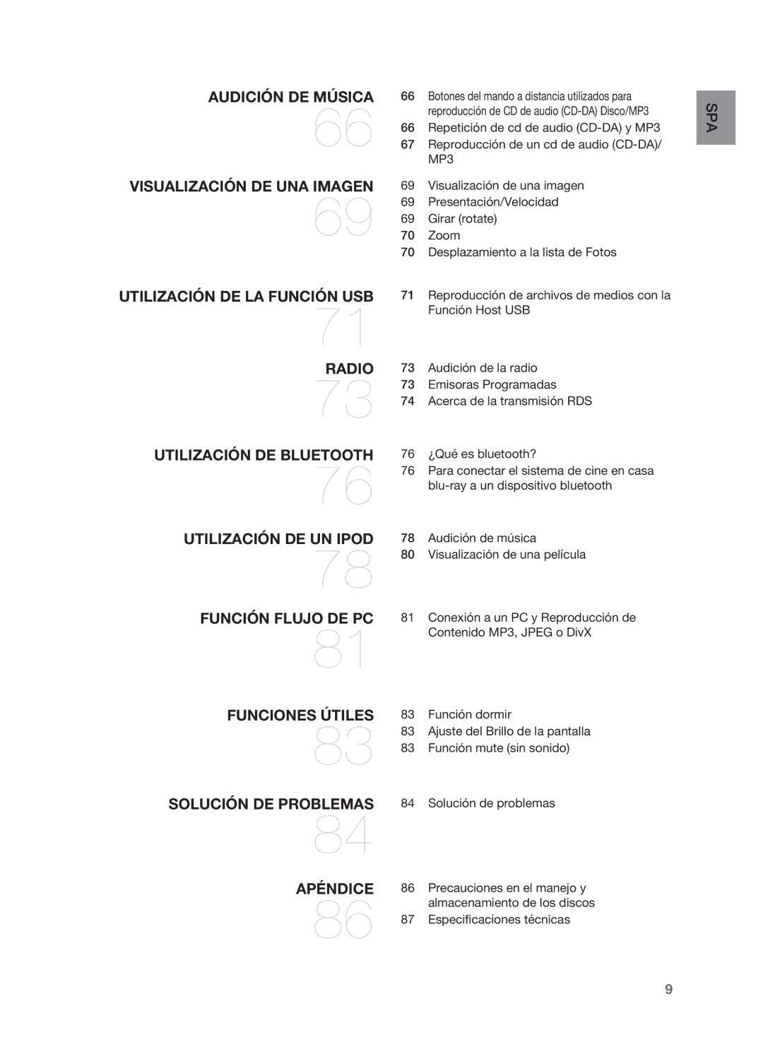 Samsung HT-BD7200R/XET manual Especificaciones técnicas 