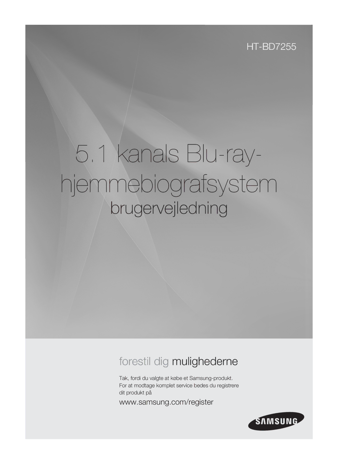 Samsung HT-BD7255R/XEE manual 1CH Blu-ray Hemmabiosystem, Tack för att du har köpt den här produkten från Samsung 