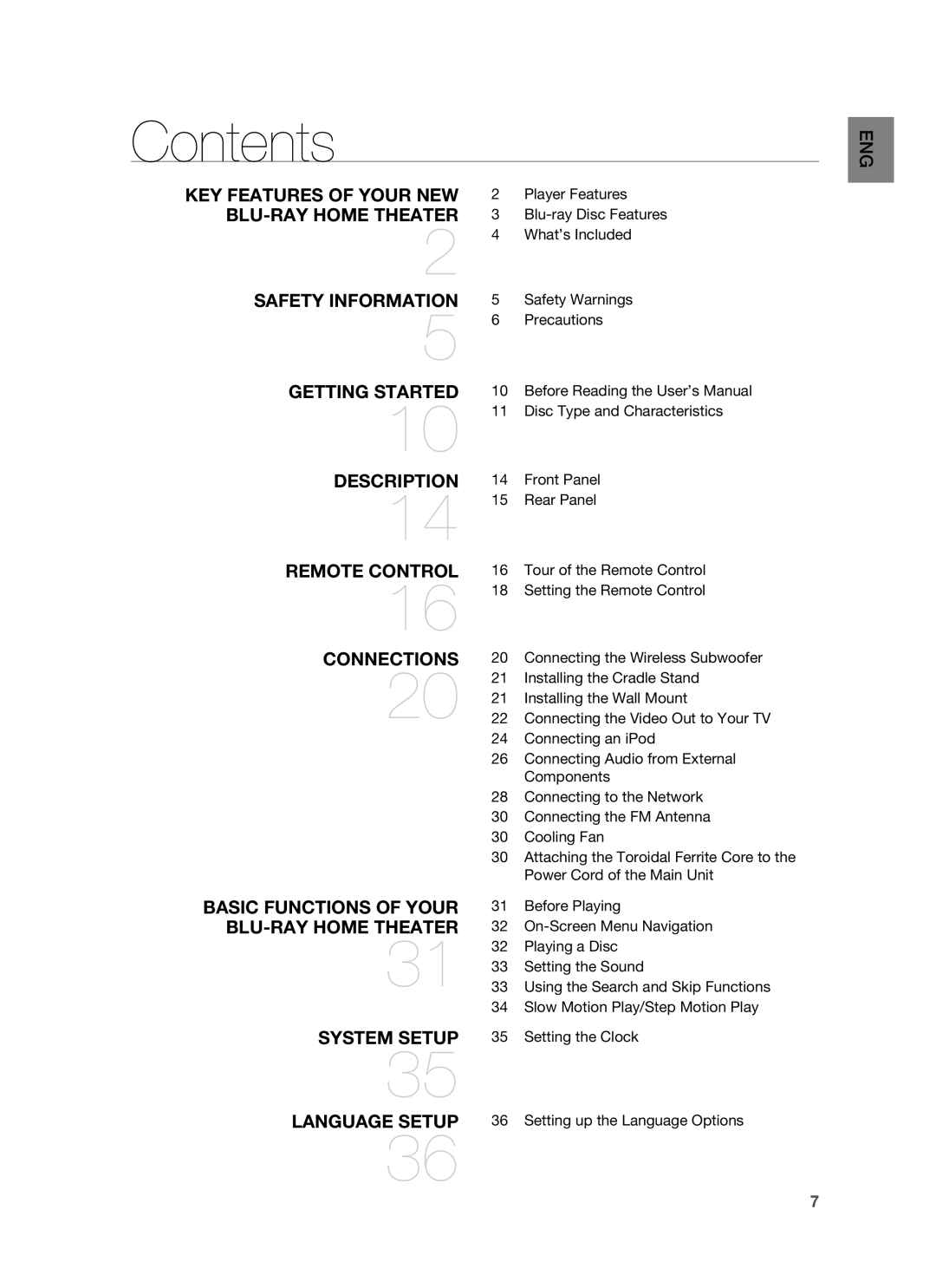 Samsung HT-BD8200 user manual Contents 