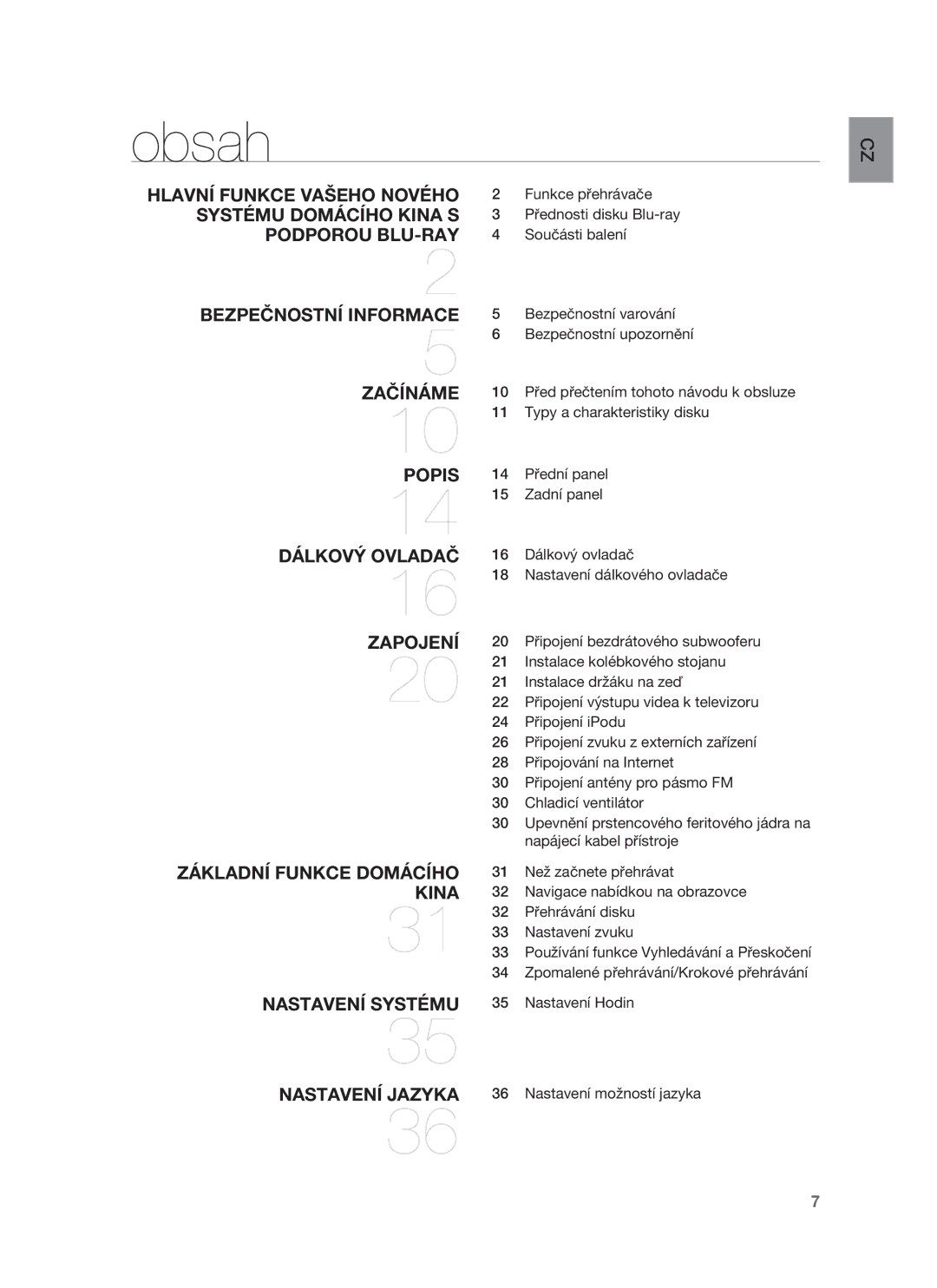 Samsung HT-BD8200T/EDC manual Obsah 