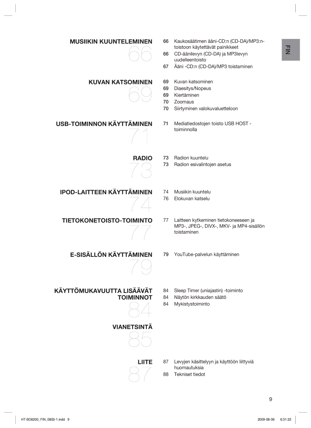 Samsung HT-BD8200T/XEE manual Toistoon käytettävät painikkeet, CD-äänilevyn CD-DA ja MP3levyn, Uudelleentoisto 