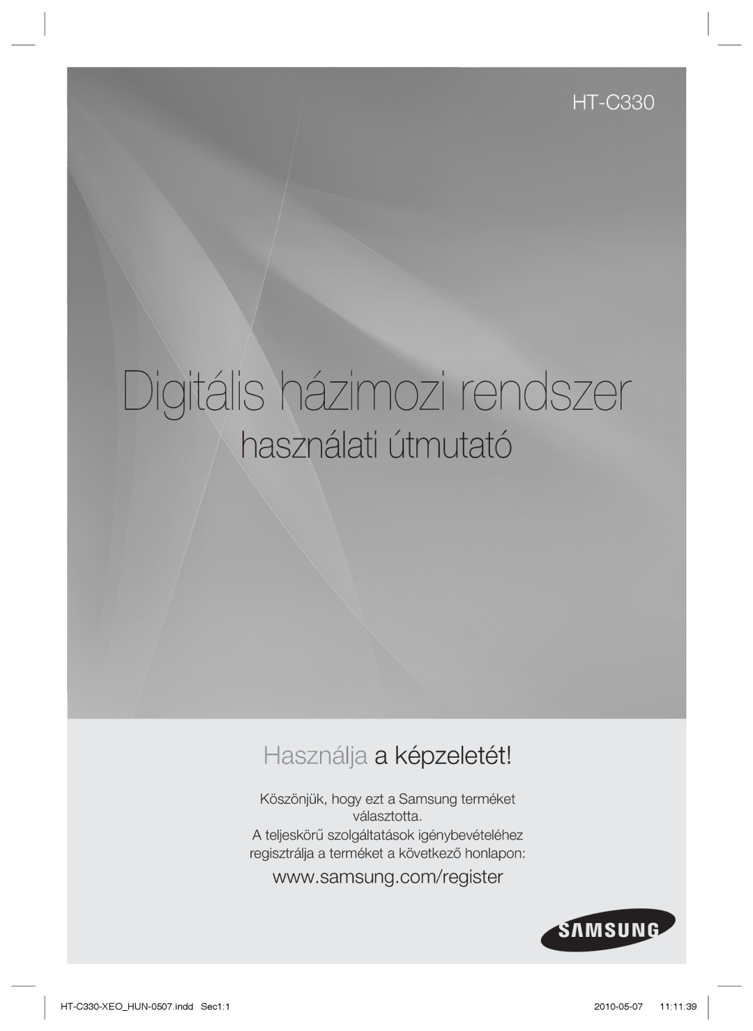 Samsung HT-C330/EDC, HT-C330/XEF manual Digitális házimozi rendszer, Köszönjük, hogy ezt a Samsung terméket Választotta 