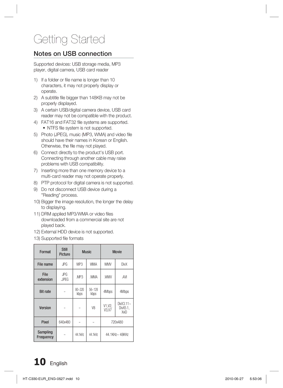 Samsung HT-C330/MEA, HT-C330/XEN, HT-C330/XEF, HT-C330/EDC manual Avi 