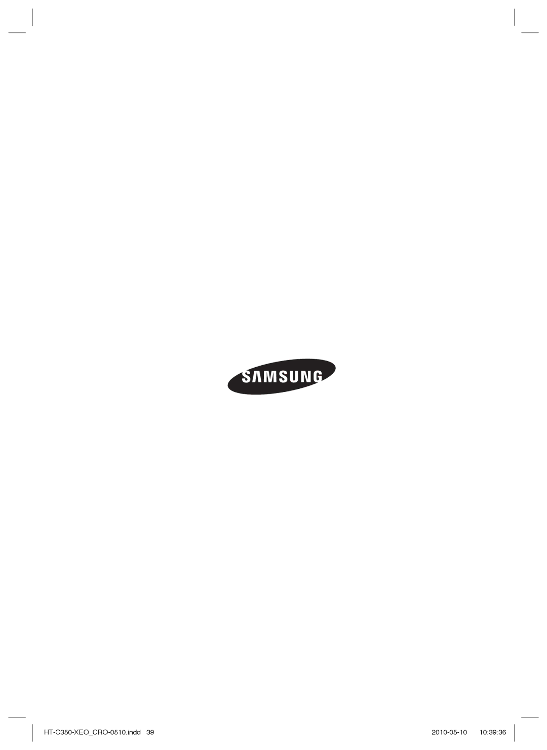 Samsung HT-C350/EDC manual HT-C350-XEOCRO-0510.indd 2010-05-10 