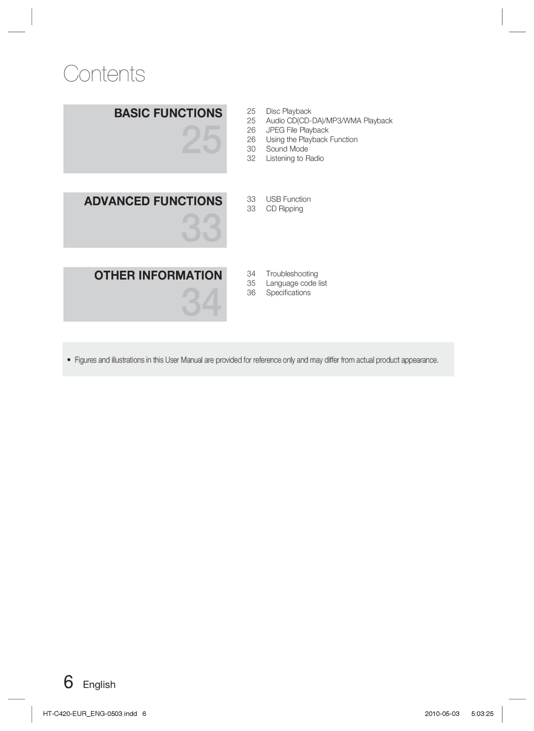 Samsung HT-C420/EDC, HT-C420/XEE manual Advanced Functions 