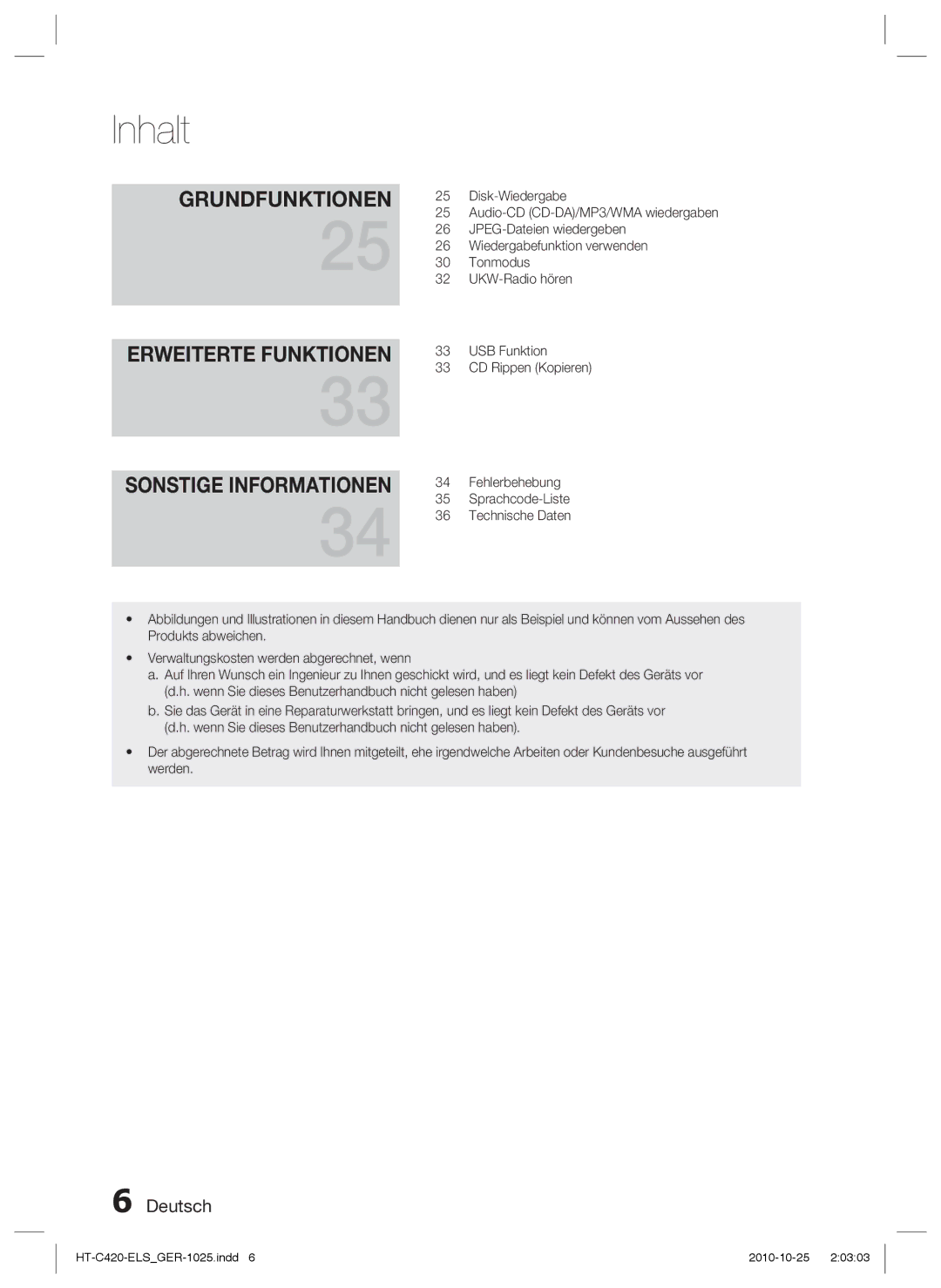 Samsung HT-C420/EDC, HT-C420/XEN manual Erweiterte Funktionen 