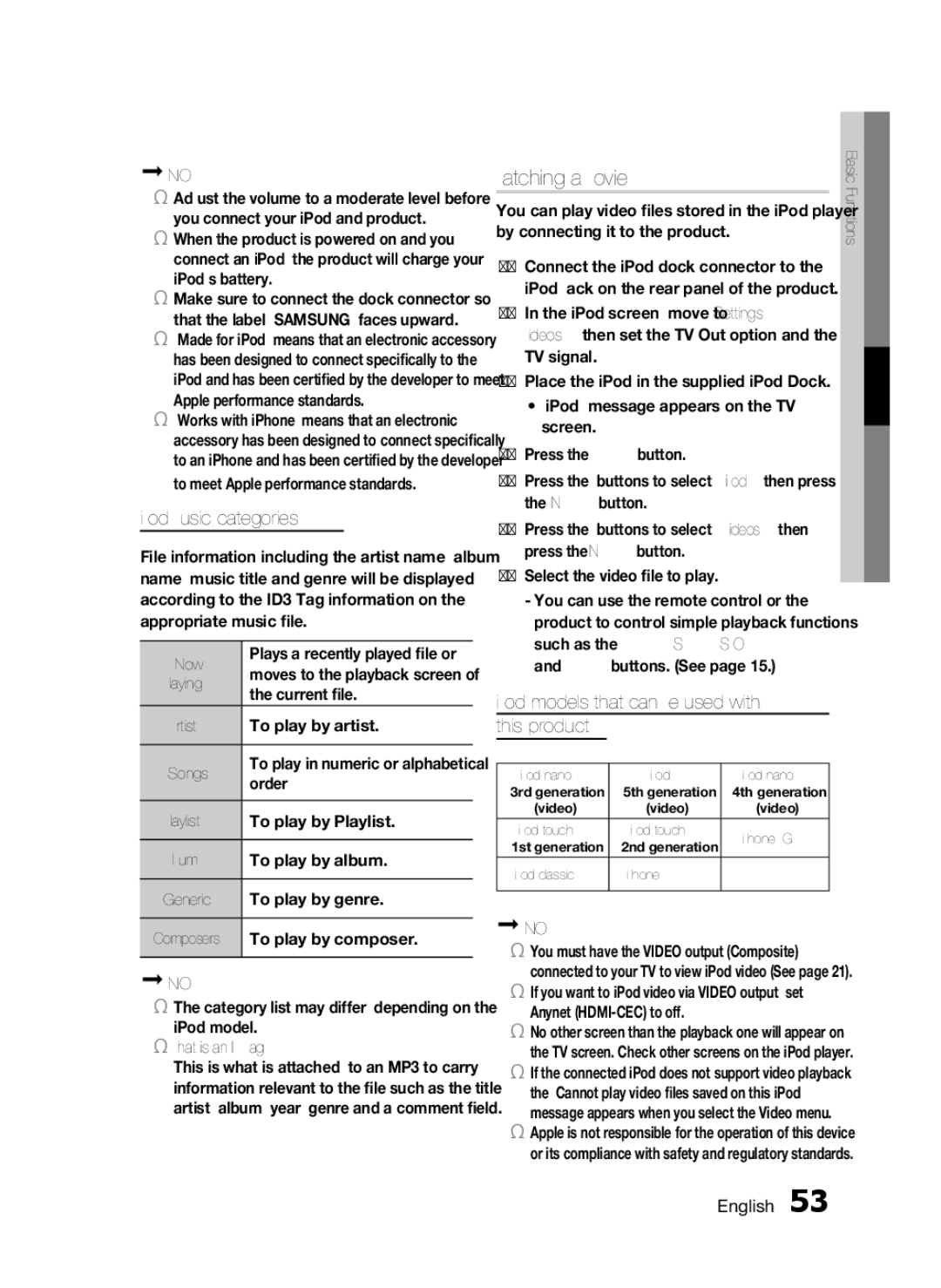 Samsung HT-C5200 user manual Watching a Movie 