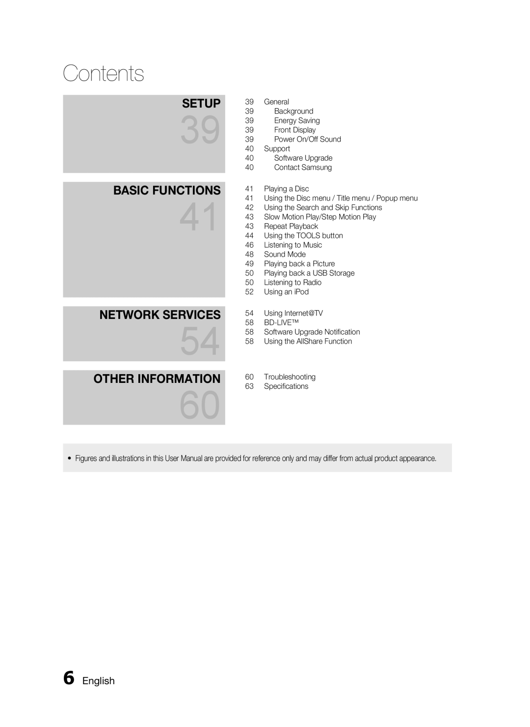 Samsung HT-C5200 user manual Network Services Other Information 