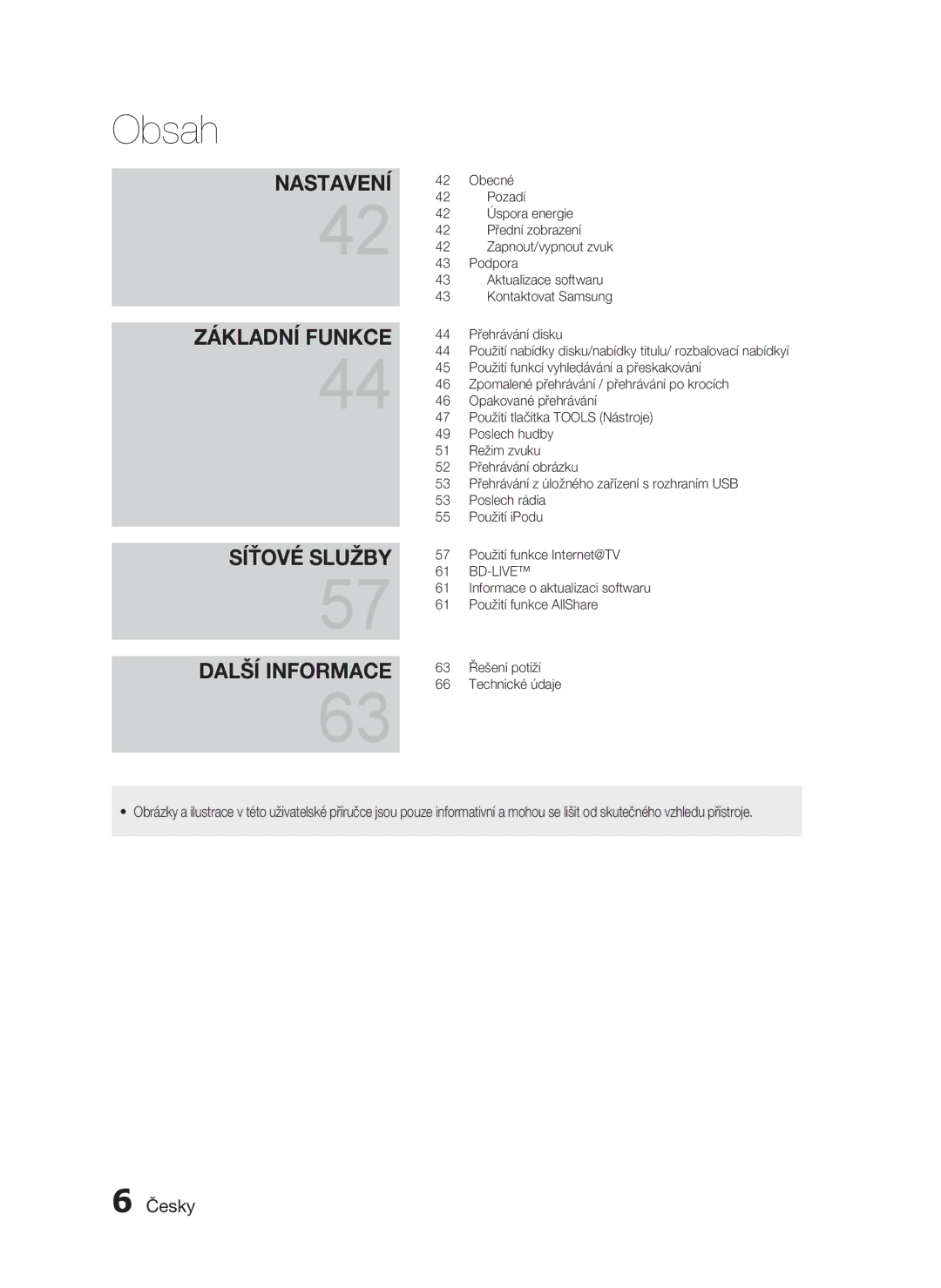 Samsung HT-C5500/XEF, HT-C5550/EDC, HT-C5500/EDC, HT-C5530/EDC manual Síťové Služby Další Informace 