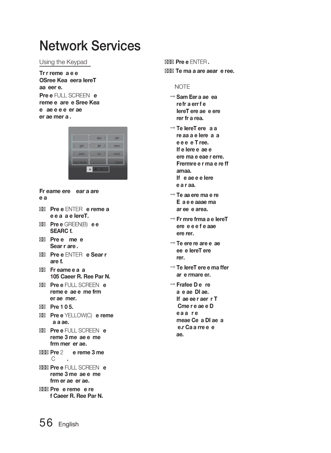 Samsung HT-C5800/XEE, HT-C5800/EDC manual Using the Keypad, For example, here is how to search an address in Google Maps 