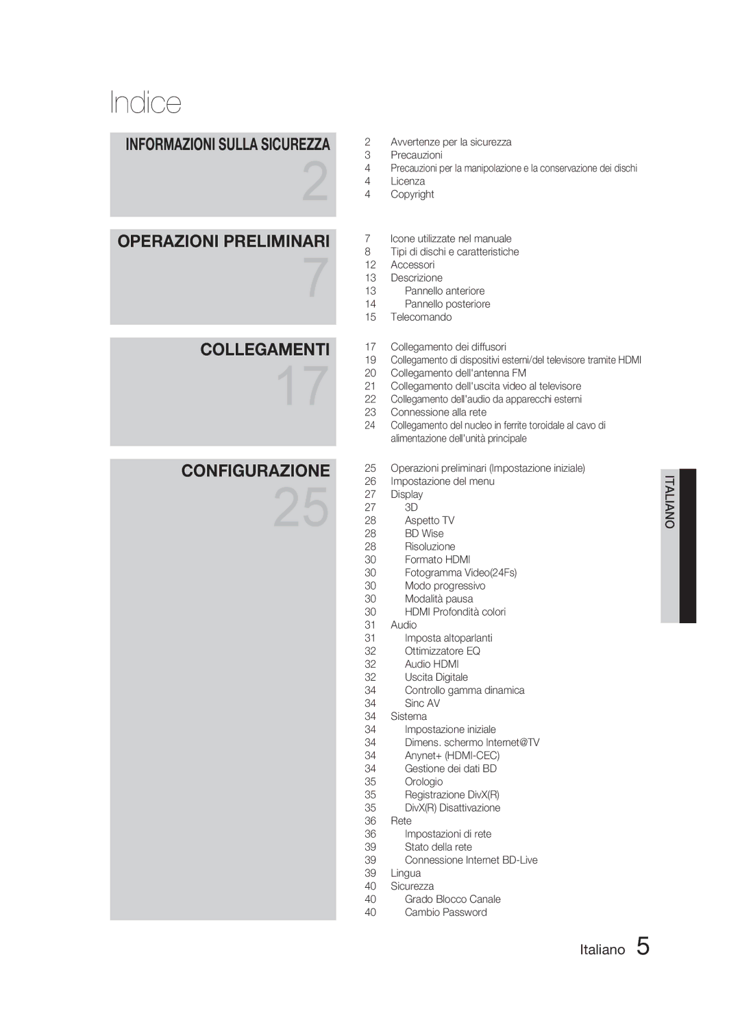 Samsung HT-C5800/XEF manual Indice 