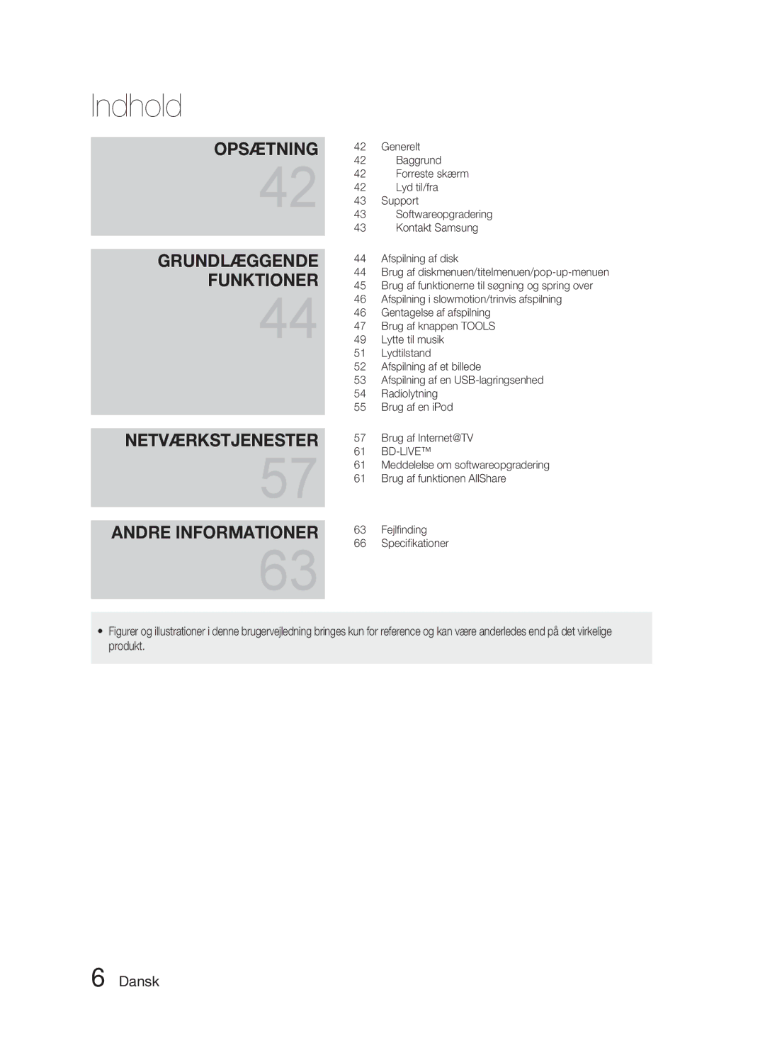 Samsung HT-C5900/XEE manual Netværkstjenester Andre Informationer 