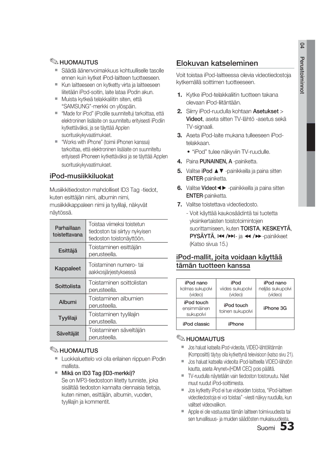 Samsung HT-C6200/XEE manual Elokuvan katseleminen, Tiedoston toistonäyttöön, Toistaminen säveltäjän 