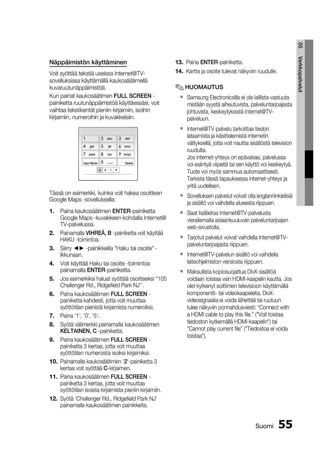 Samsung HT-C6200/XEE manual Näppäimistön käyttäminen, Paina 1, 0 