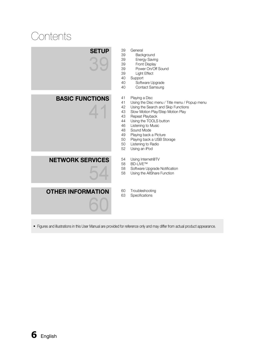 Samsung HT-C6200/XEF, HT-C6200/XEN, HT-C6200/EDC, HT-C6200/XEE manual Network Services Other Information 