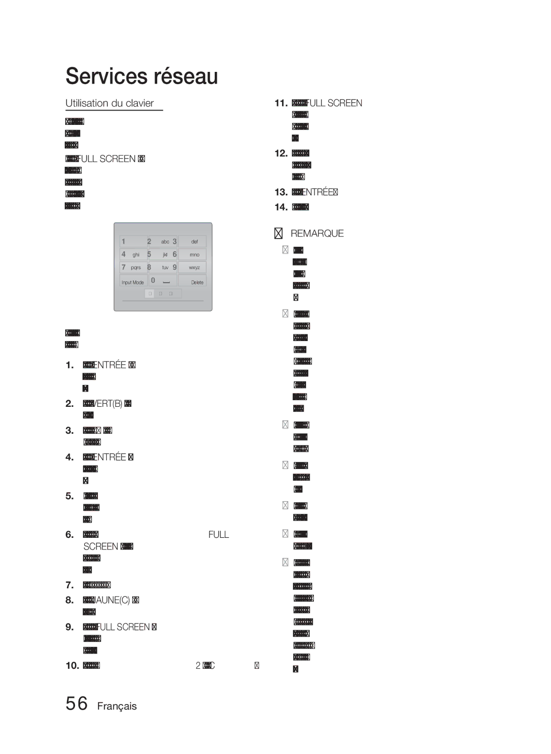 Samsung HT-C6800/XEF, HT-C6800/EDC, HT-C6800/XEN manual Utilisation du clavier 