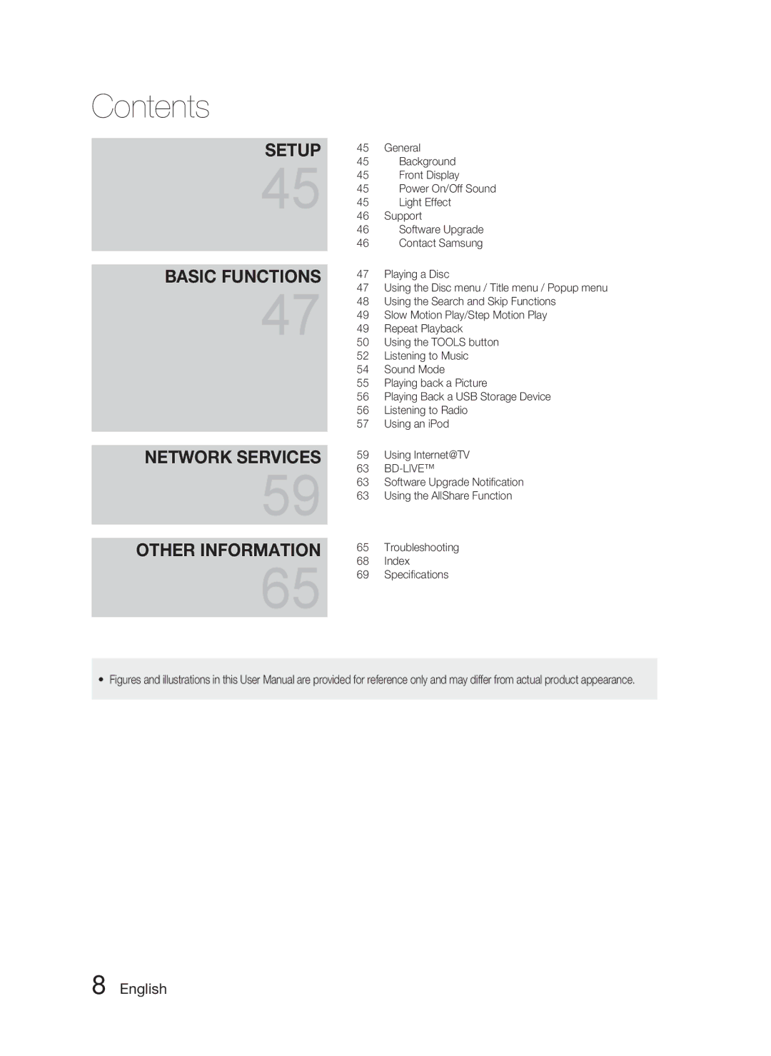 Samsung HT-C6900W user manual Network Services Other Information 