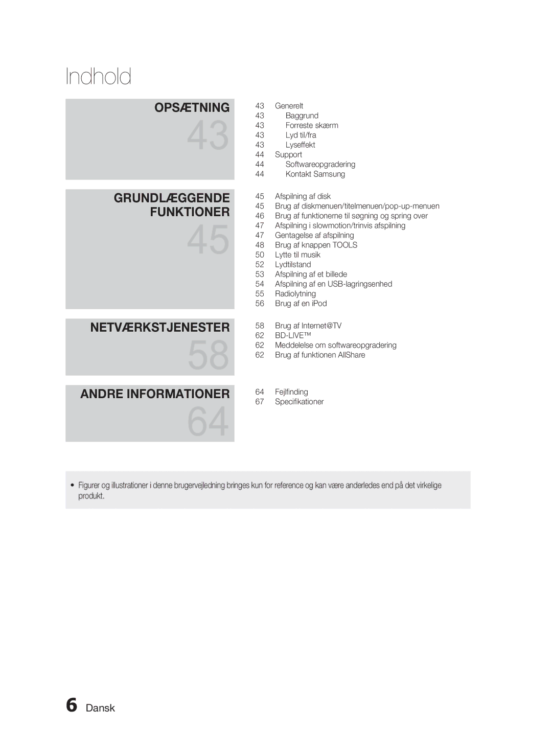 Samsung HT-C6930W/XEE manual Netværkstjenester Andre Informationer 